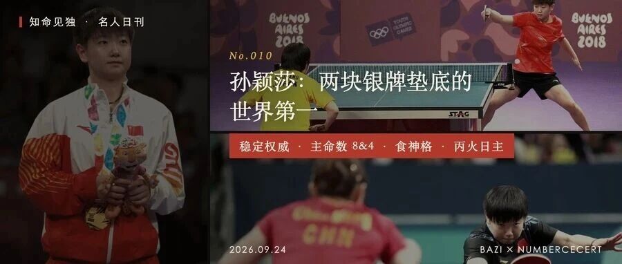 孙颖莎：两块银牌垫底的世界第一（稳定且权威）